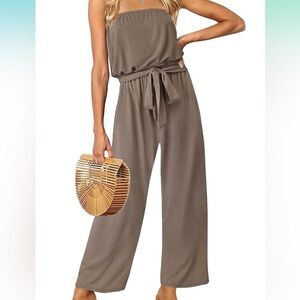 Elegant Taupe Jumpsuit